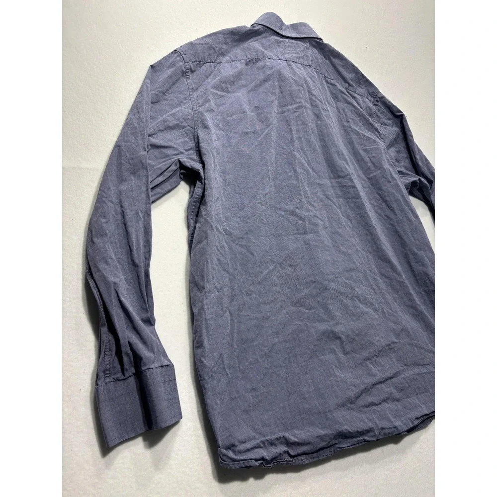 Banana Republic Dress Shirt Mens XL Blue Striped Long Sleeve Button Up Slim